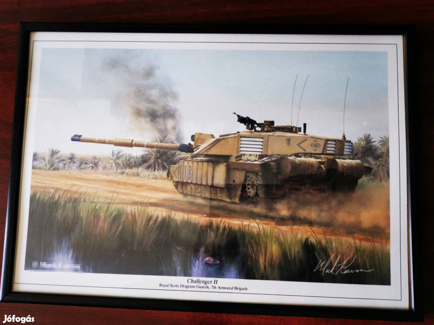 Challanger 2 tank asztali festmény nyomat