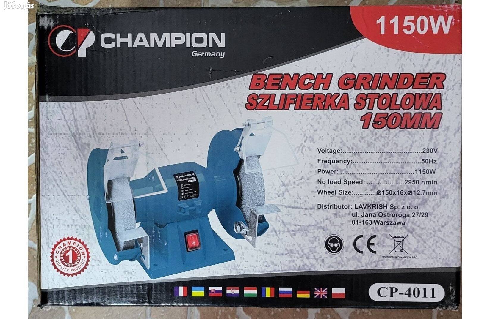 Champion kettős köszörű köszörűgép 1150W / 150mm