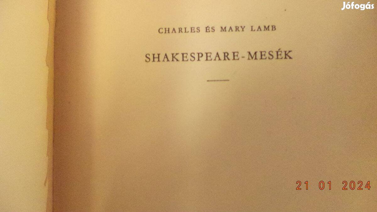 Charles és Mary Lamb: Shakespeara - mesék