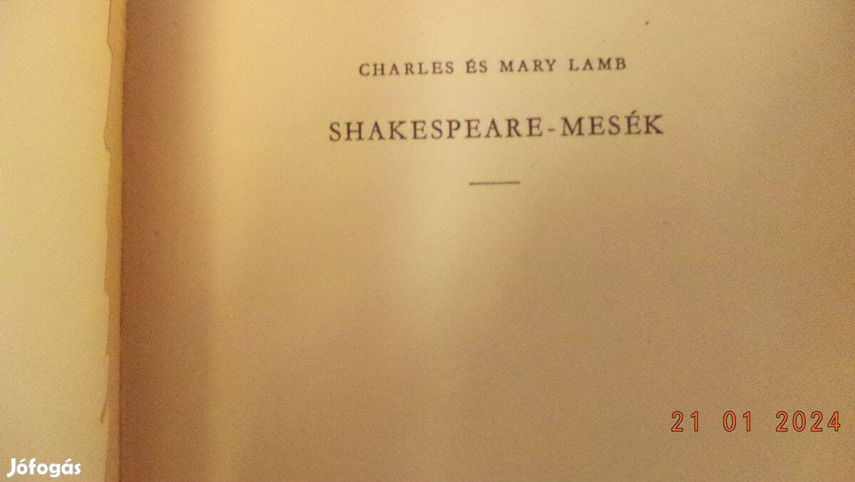 Charles és Mary Lamb: Shakespeare mesék