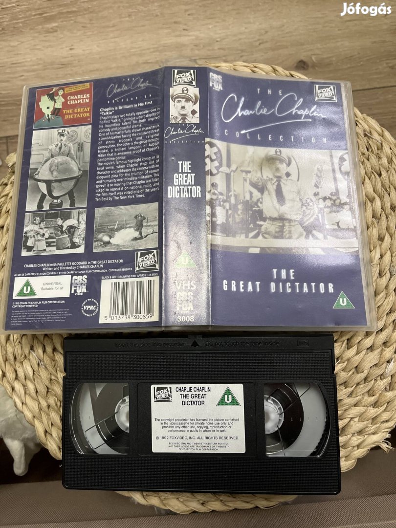 Charlie Chaplin the diktator vhs angol