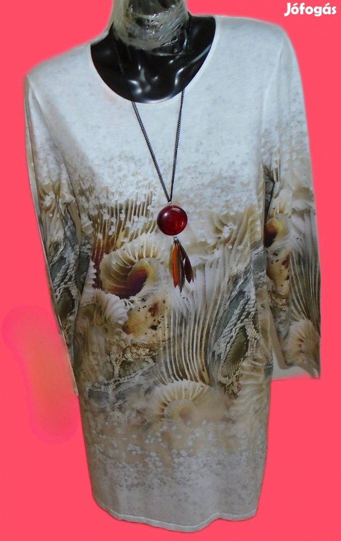 Charmor moletti pamut színvarázs motívumos ruha XL
