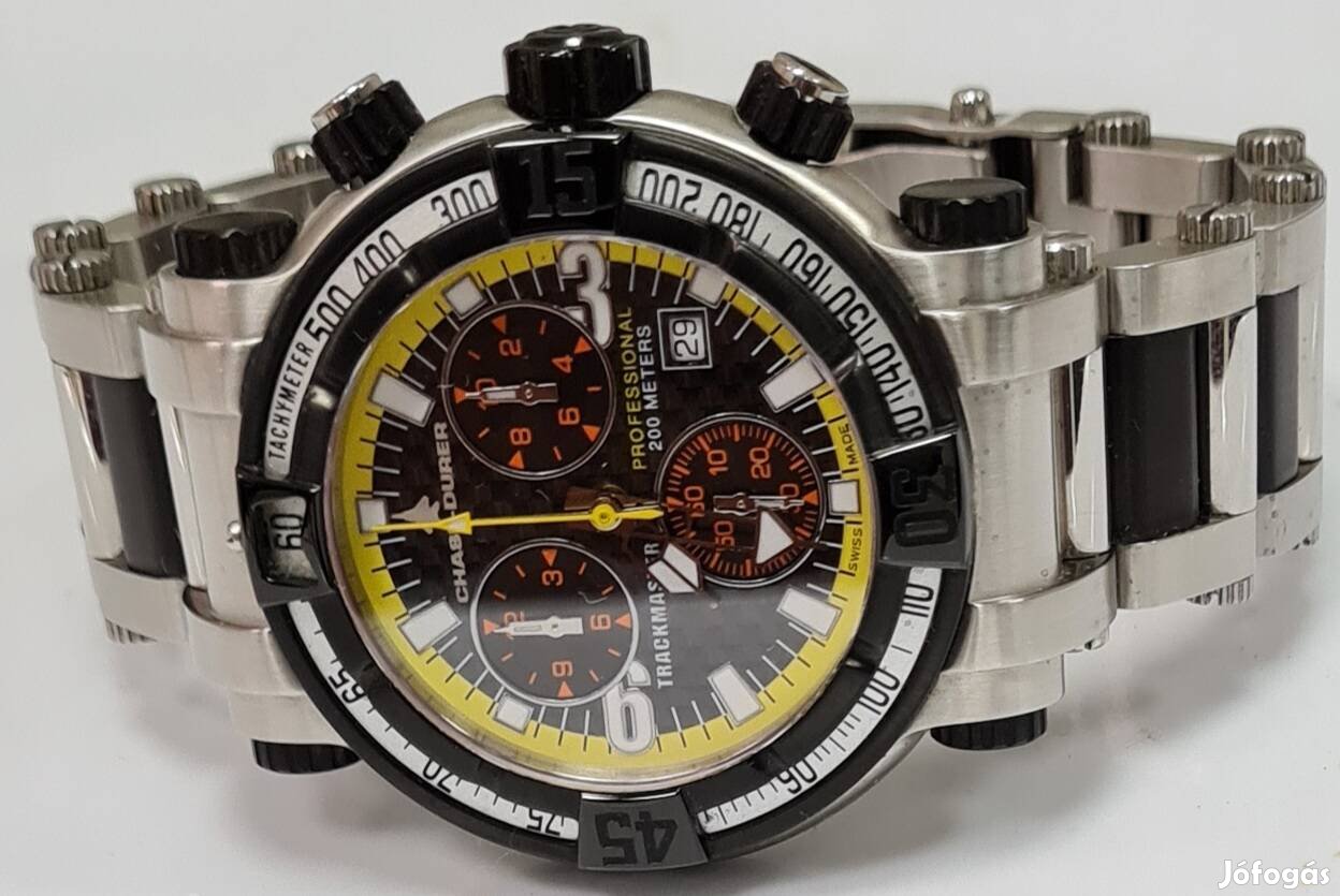 Chase Durer Track Master  Chronograph Dupla Stopperes 27köves 