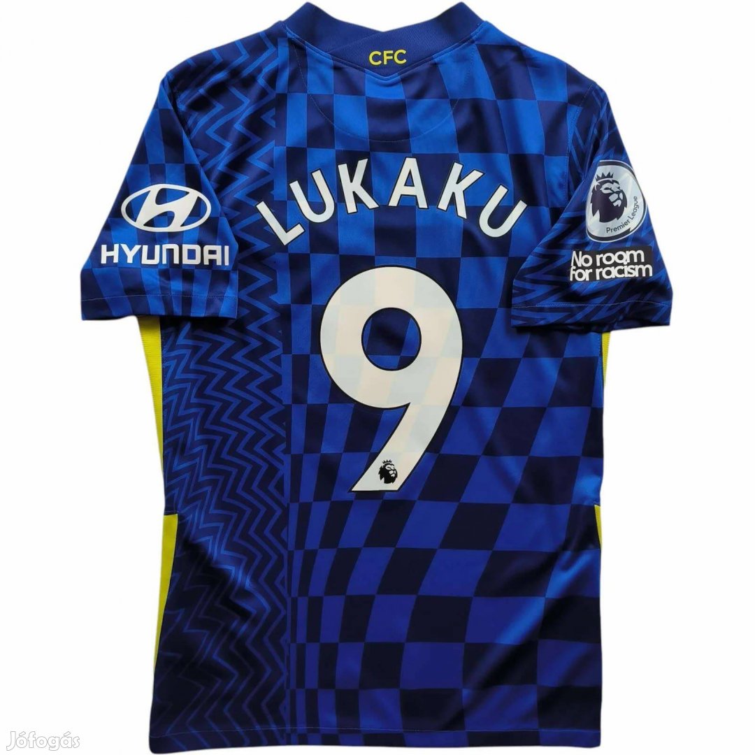 Chelsea 2021-22 Nike hazai Romelu Lukaku foci mez S-es