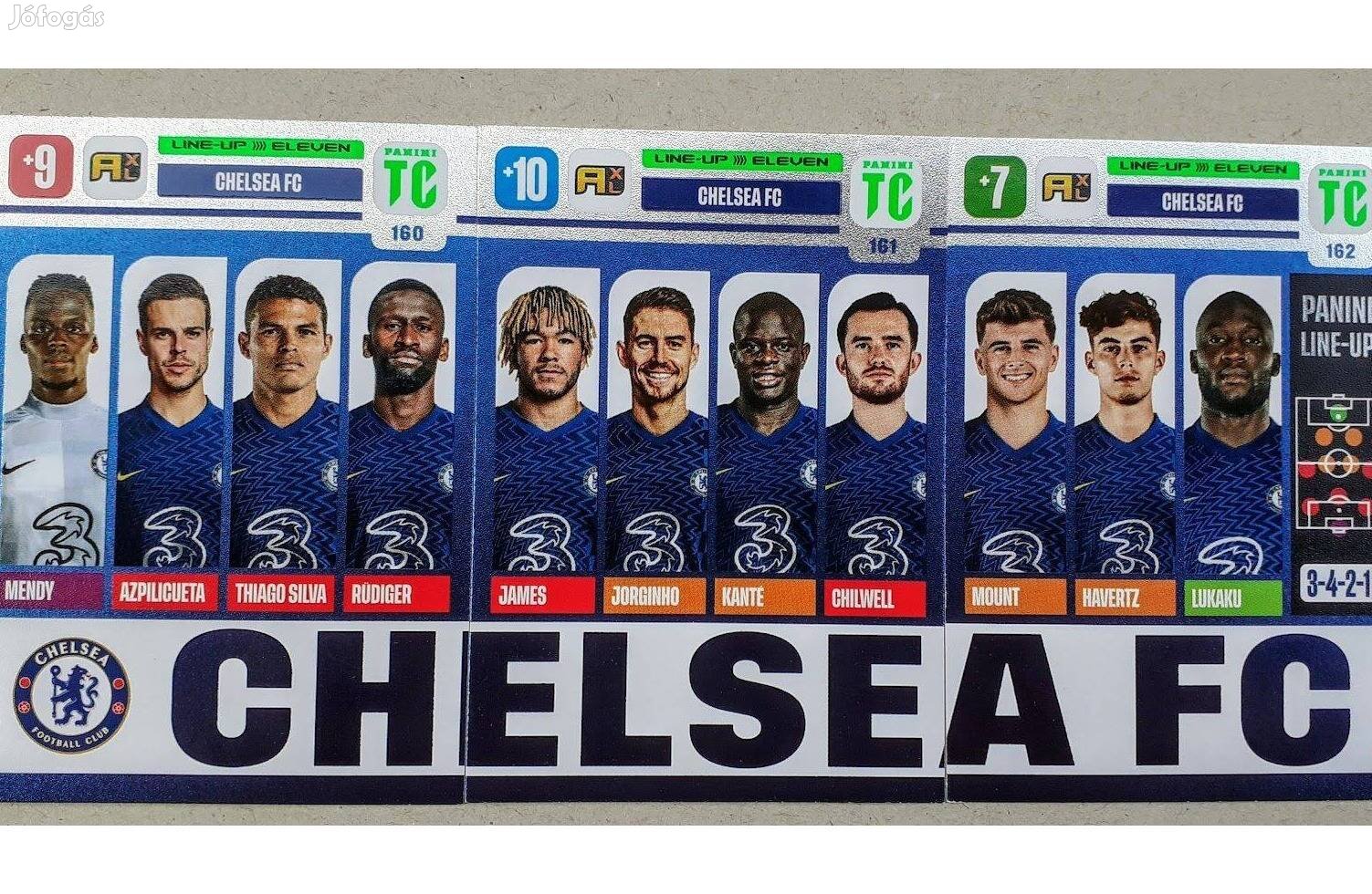 Chelsea Line Up Eleven három focis kártya Panini Top Class 2022