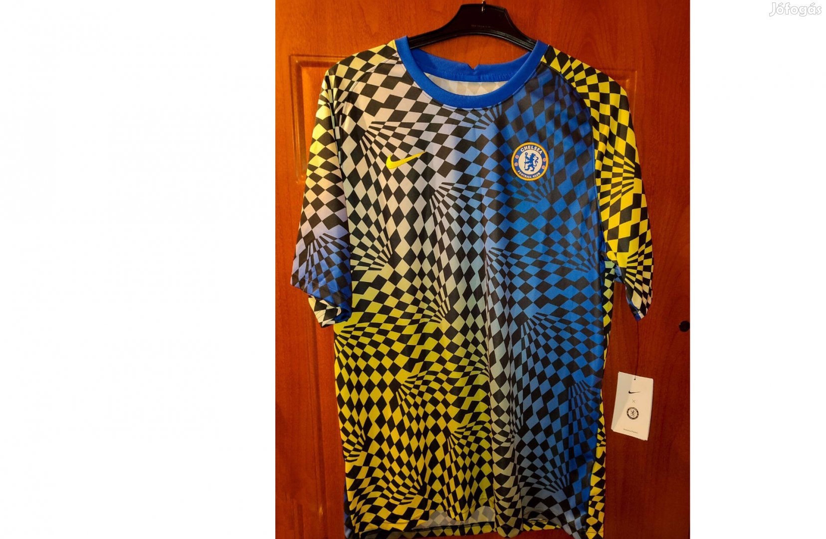 Chelsea eredeti Nike 2020-21-es kék sérga kockás edzőmez (XL)