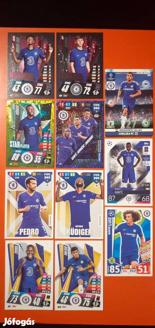 Chelsea focis kártyák