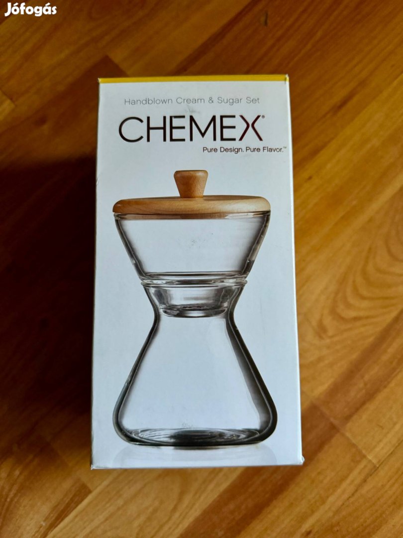 Chemex made in USA design tejszín és cukortartó új
