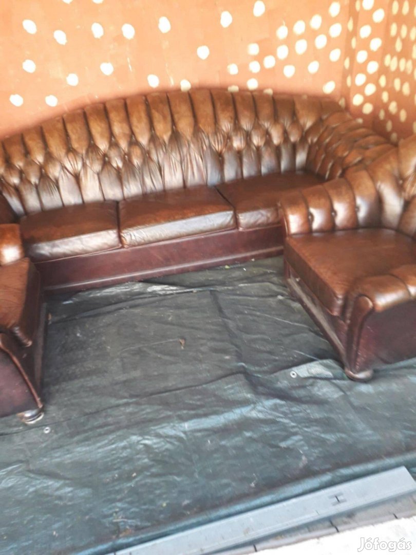 Chesterfield tyl bőr ülőgarnitura
