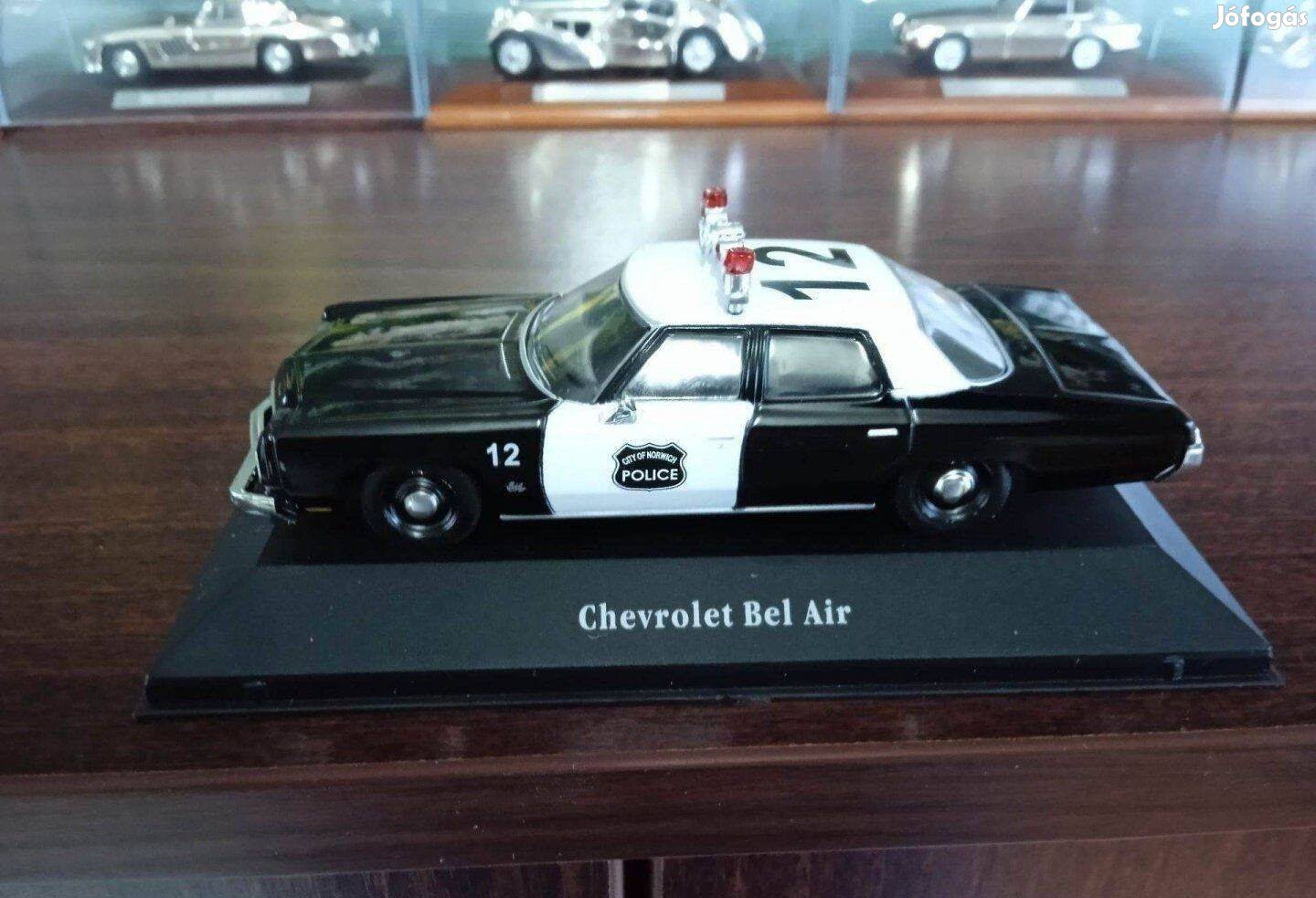 Chevrolet Bel Air Polizei USA 1973 "Atlas" kisauto modell 1/43 Eladó