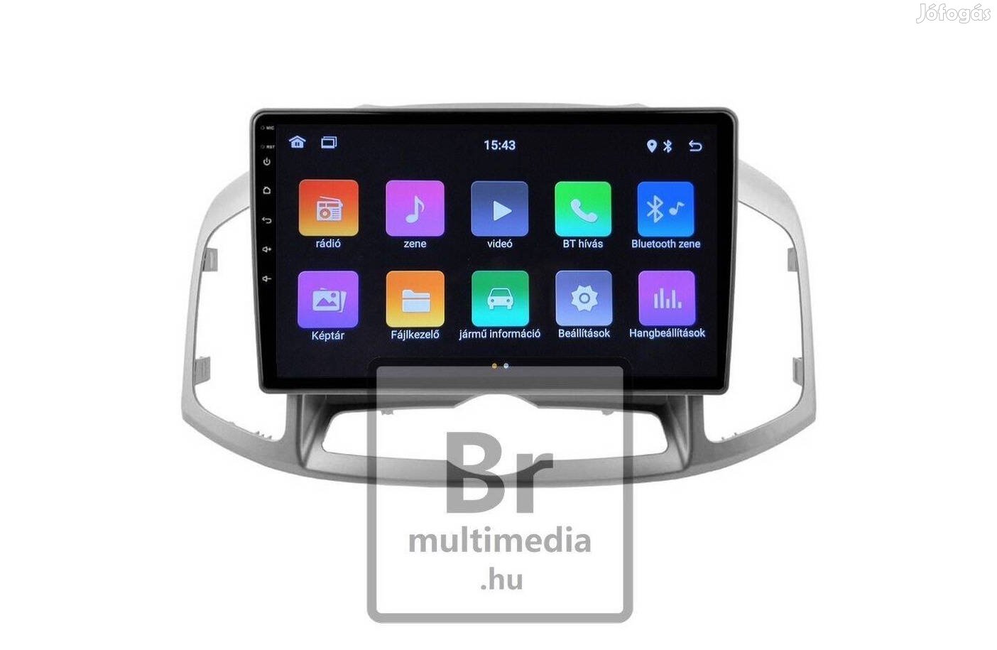 Chevrolet Captiva Android Carplay Rádió Multimédia Navigáció Kijelző