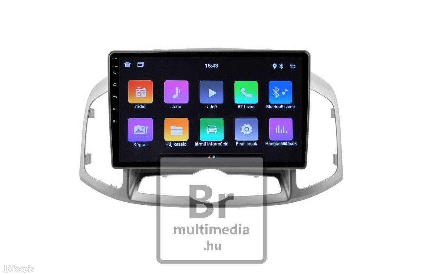 Chevrolet Captiva Android Carplay Rádió Multimédia Navigáció Kijelző