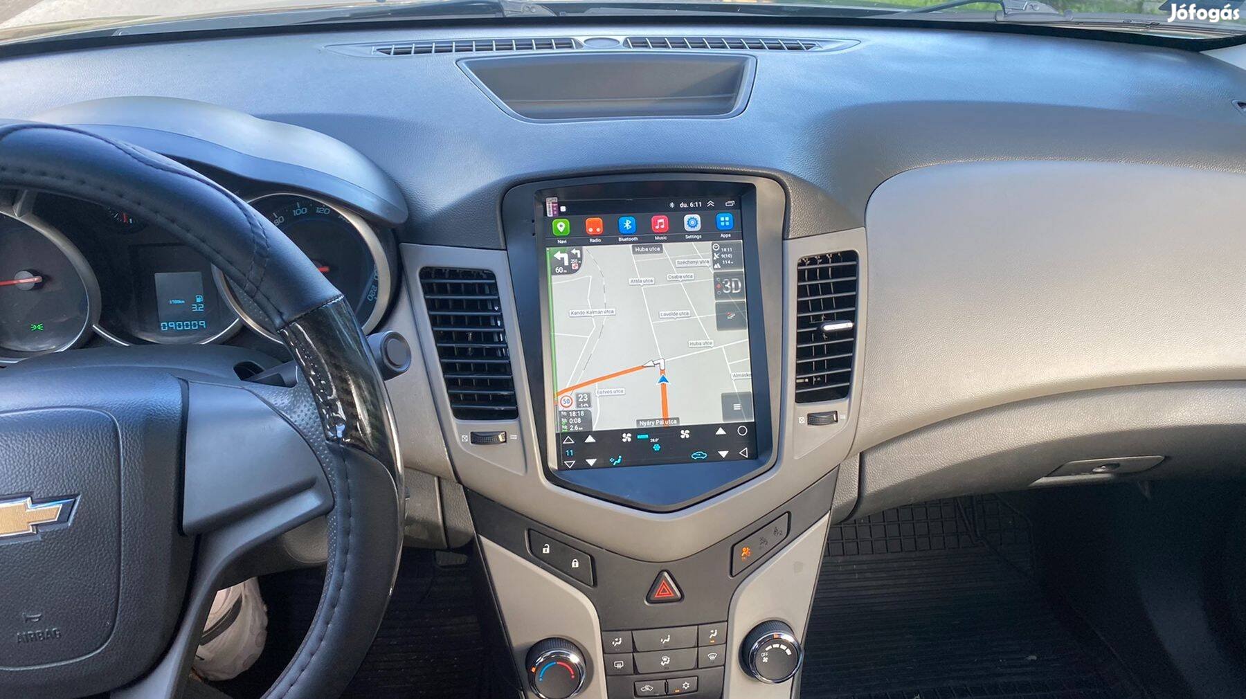 Chevrolet Cruze Tesla Style Android Multimédia Rádió Tolatókamerával