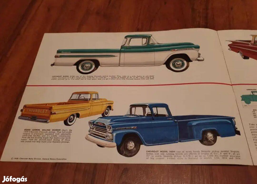 Chevrolet Pickups USA Prospektus 1959 Apache EL Camino