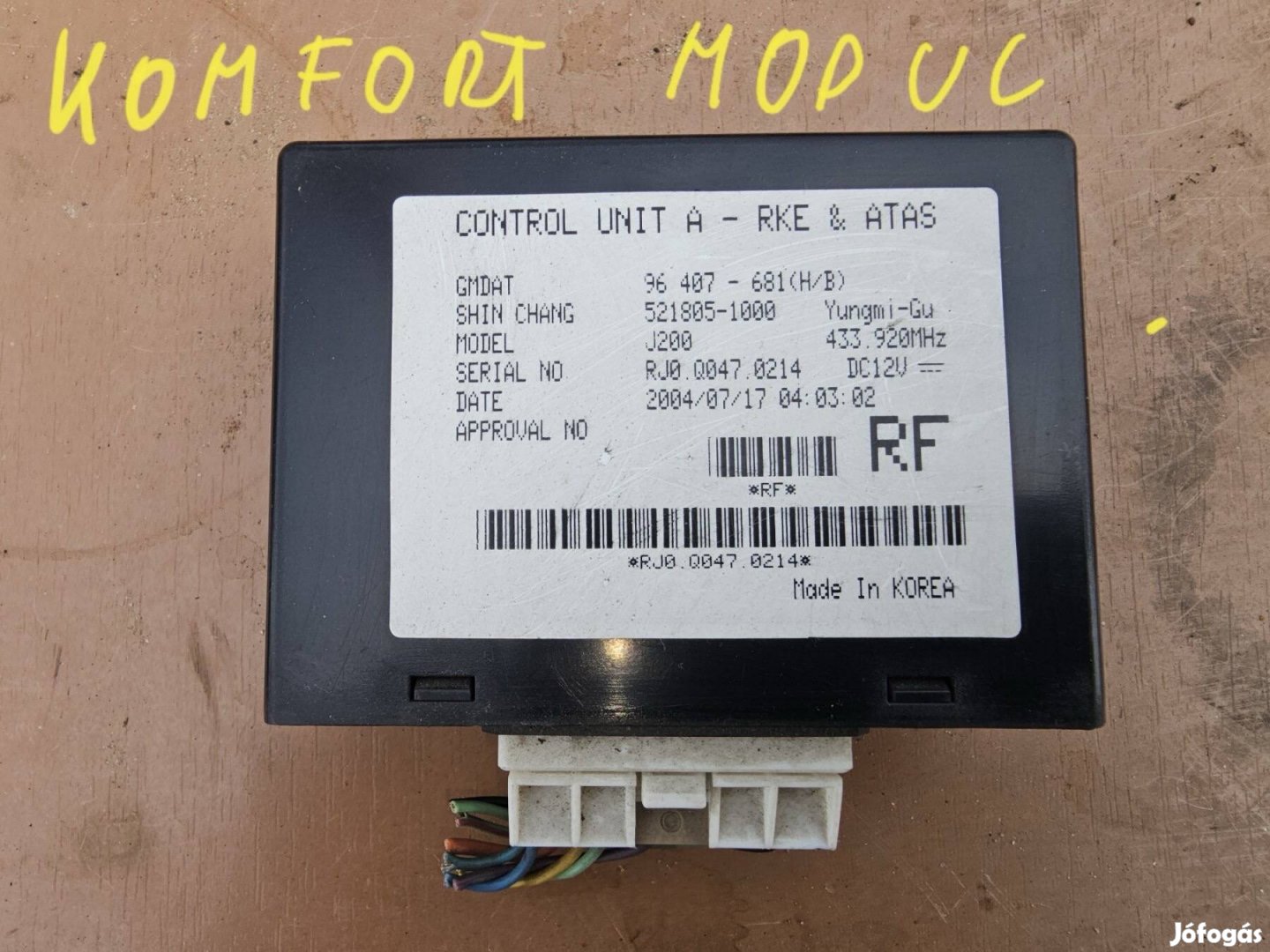 Chevrolet lacetti komfort panel elektronika 8000
