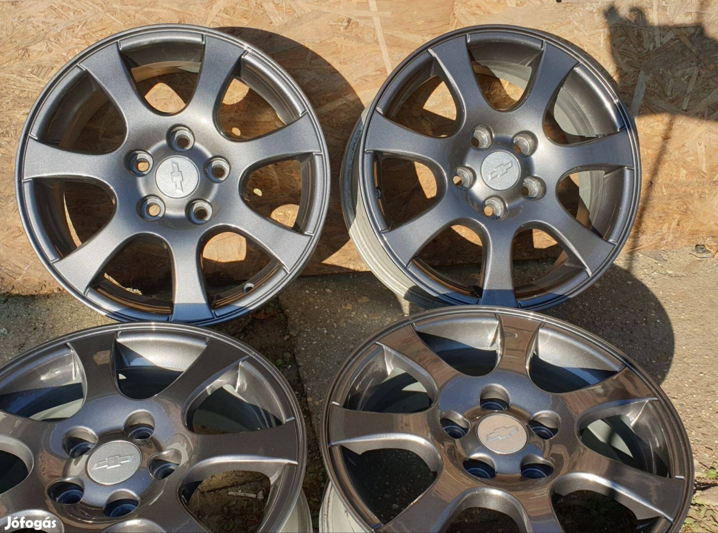 Chevrolet opel gyári alufelni 5x115 grafit karcmentes szett