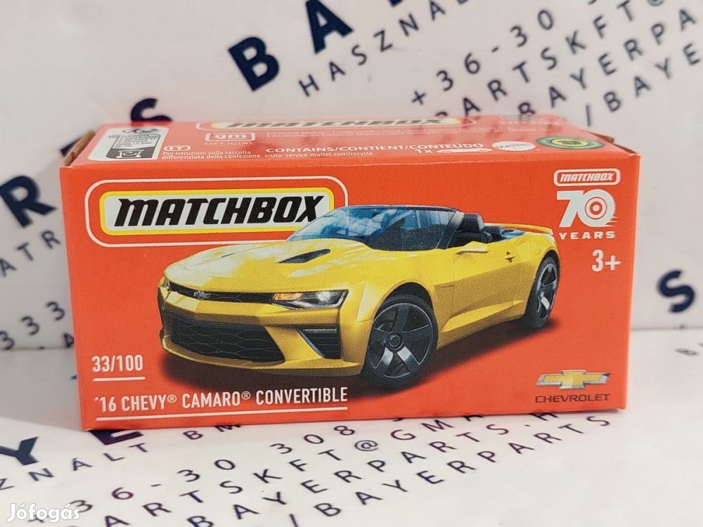 Chevy Chevrolet Camaro Convertible (2016) - 33/100 -  Matchbox - 1:64