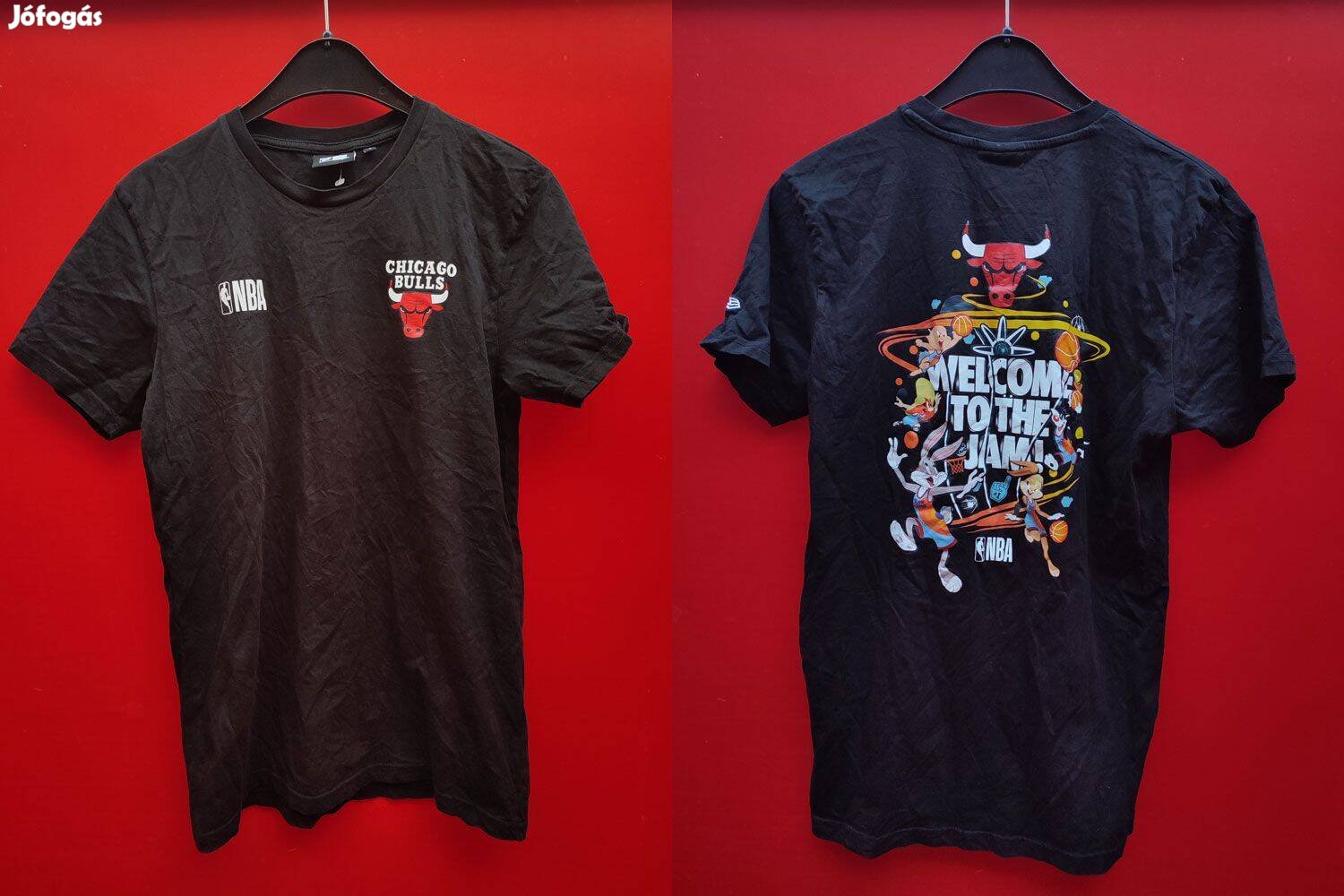 Chicago Bulls Space Jam fekete eredeti New Era póló S