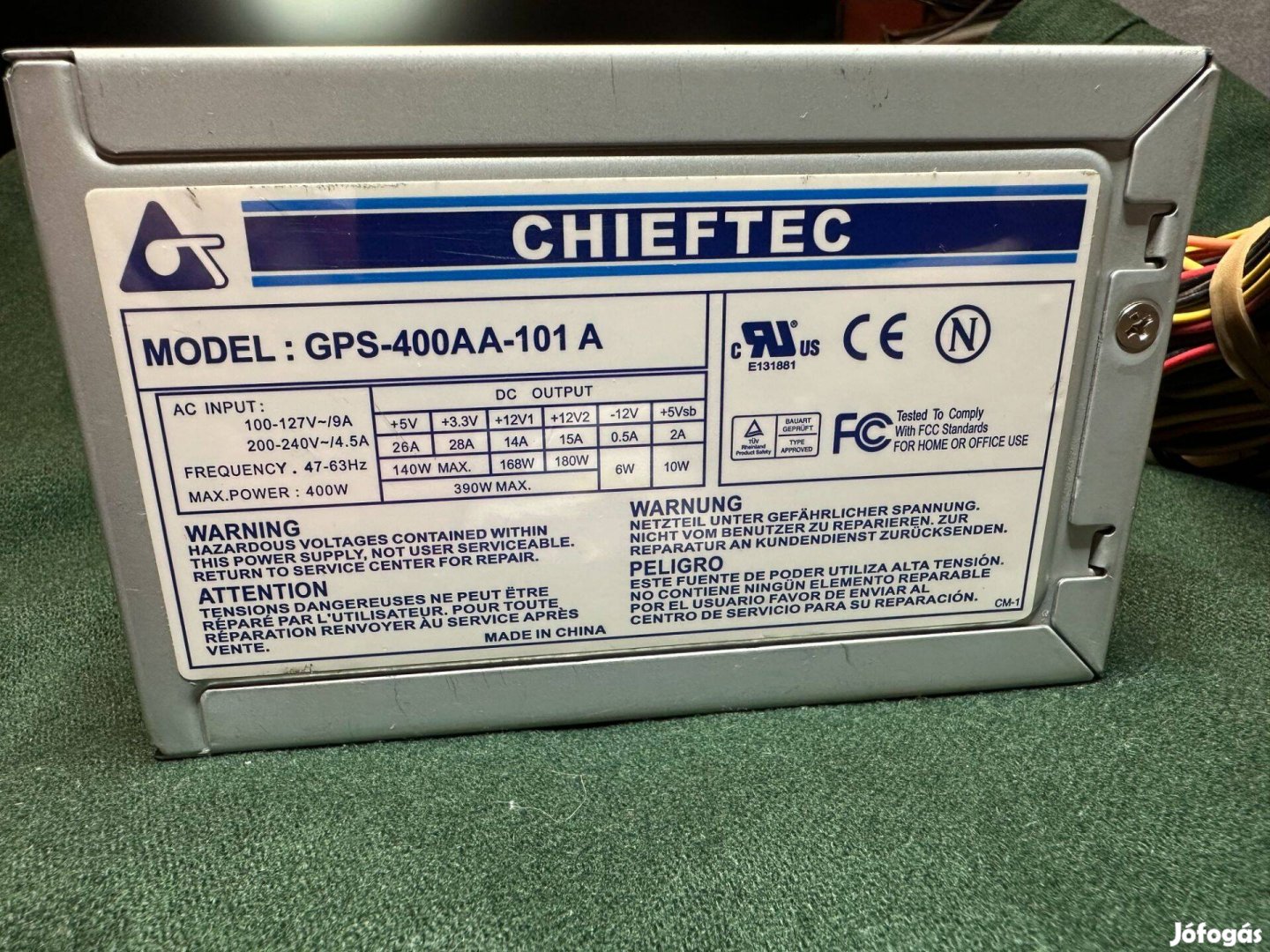 Chieftec GPS-400AA-101A típusú ATX tápegység eladó