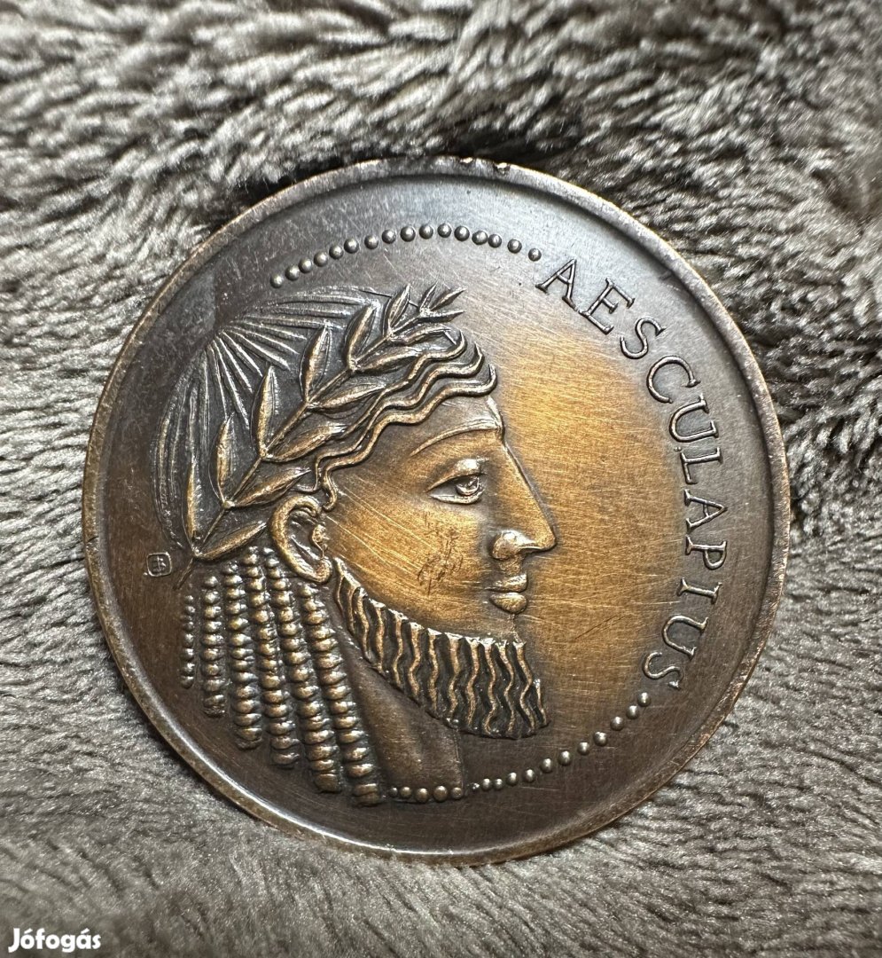 Chinoin Hungaria - Condita 1910" kétoldalas, bronz emlékérem