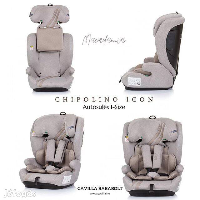Chipolino Icon Autósülés I-Size 76-150CM , (0-36 KG), Macadamia