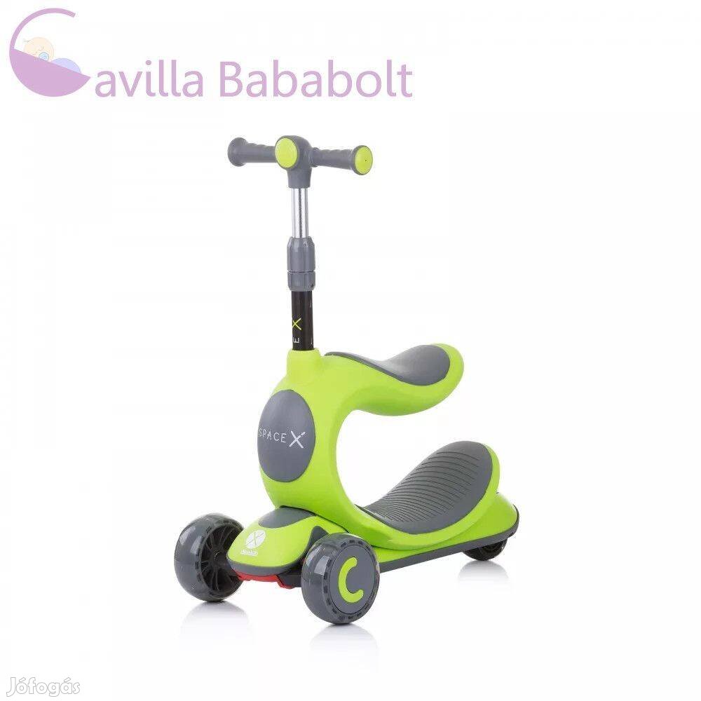 Chipolino Space X 2 az 1-ben roller és futóbicikli - Lime, jh