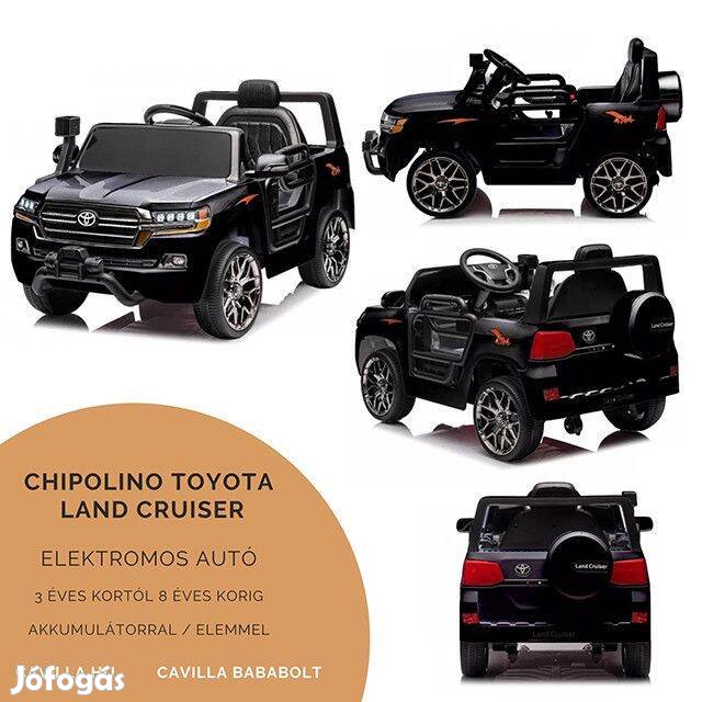 Chipolino Toyota Land Cruiser elektromos autó - black, gf