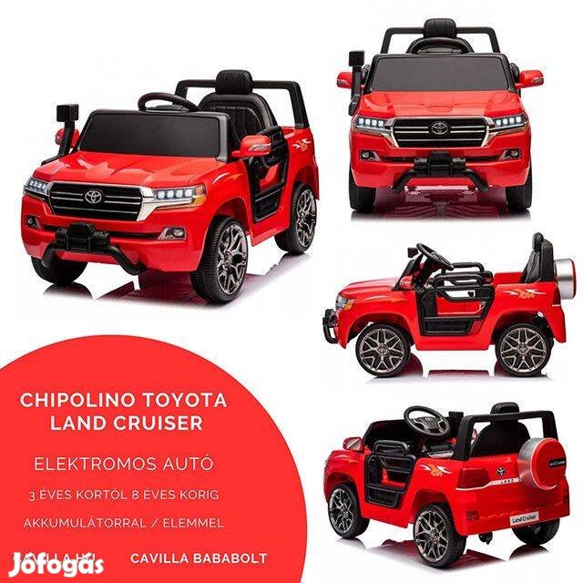 Chipolino Toyota Land Cruiser elektromos autó - piros,hg