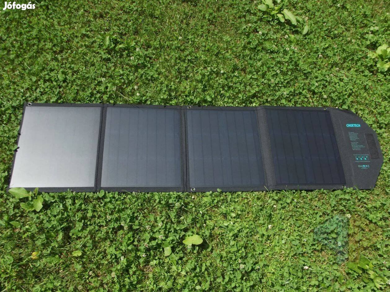 Choetech nagyméretű, összecsukható napelemes töltő 80 W -os eladó!