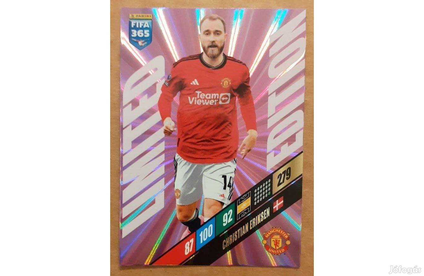 Christian Eriksen Manchester United Limited focis kártya Panini 2024