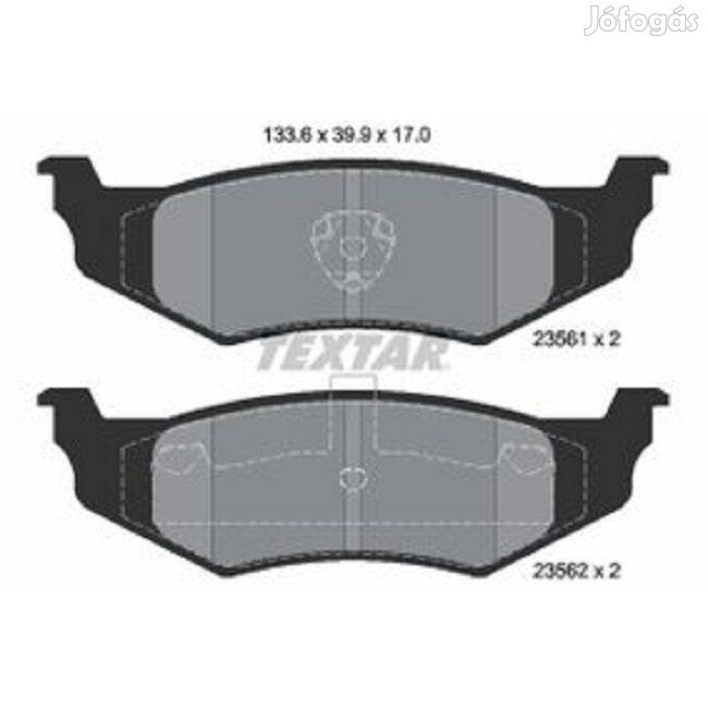 Chrysler Textar fékbetét, hátsó eladó. Cikkszám:05011631AA