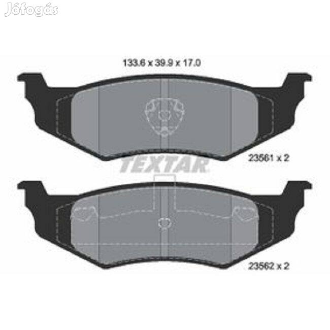 Chrysler Textar hátsó fékbetét eladó. Cikkszám:05011631AA
