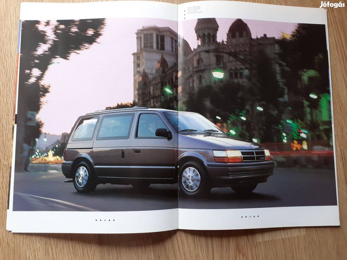 Chrysler Voyager prospektus + technikai adatok - 1994, német nyelvű