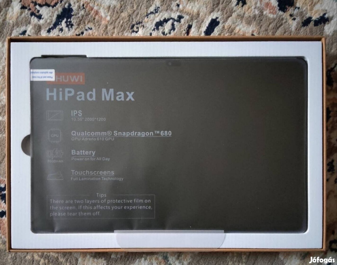 Chuwi Hipad Max 2K Android tablet 8/128 GB.