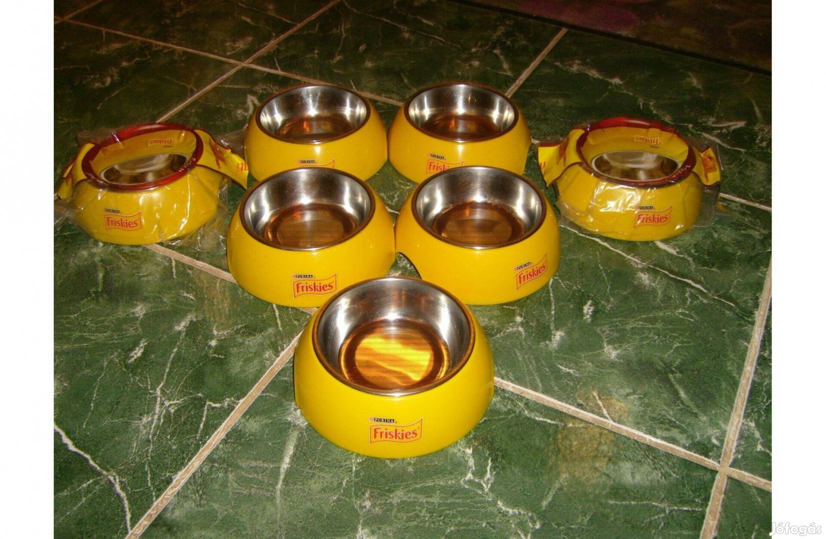 Cica tál - Tartós, rozsdamentes acélból és műanyagból 6 db - Új