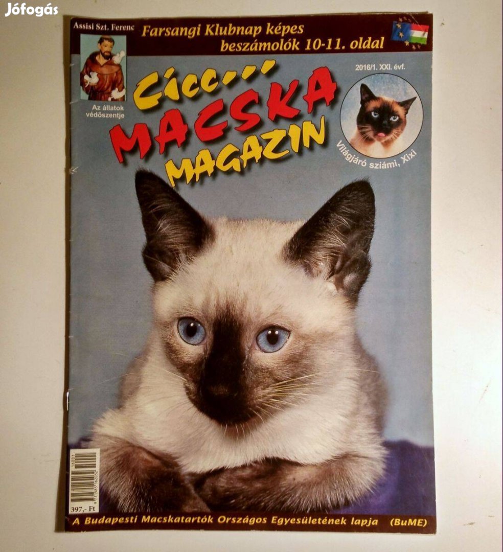 Cicc Macska Magazin 2016/1 (poszterral) 7kép+tartalom