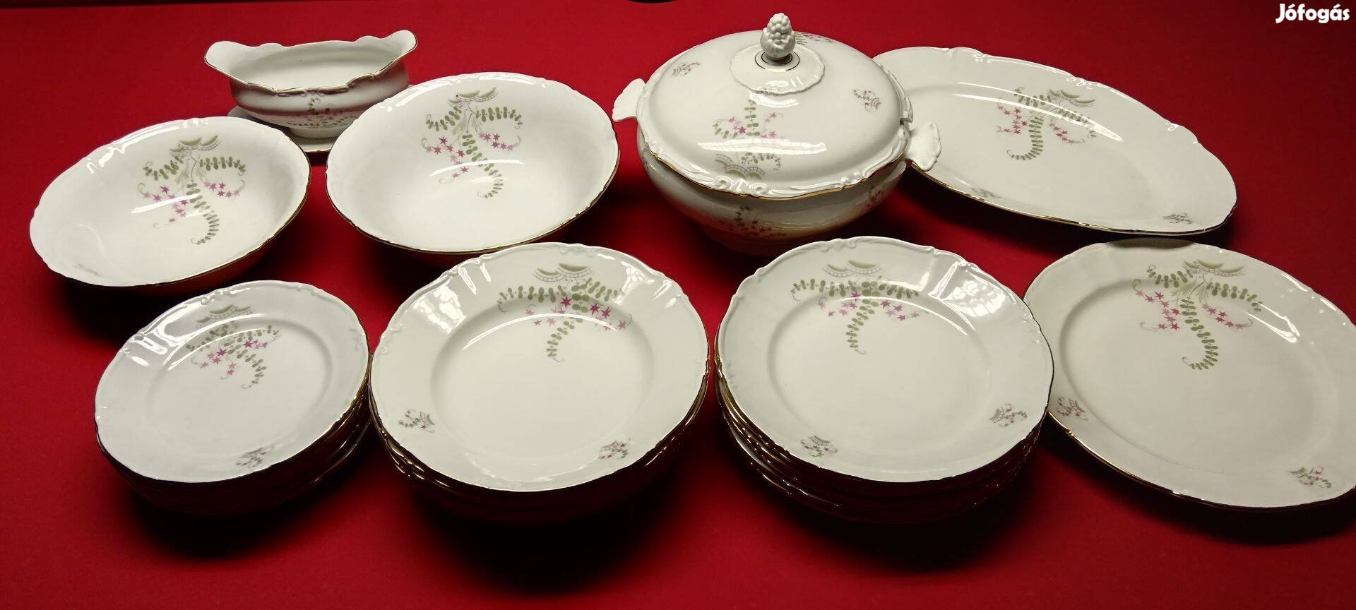 Cím Antik, 24 darabos német porcelán étkészlet kifogástalan