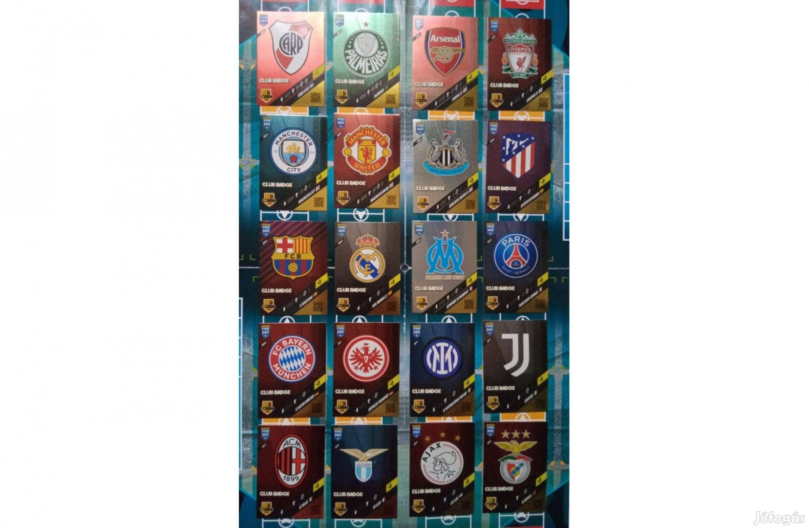 Címer (Club Badge) Teljes sor Panini Fifa 365 2024 kártya