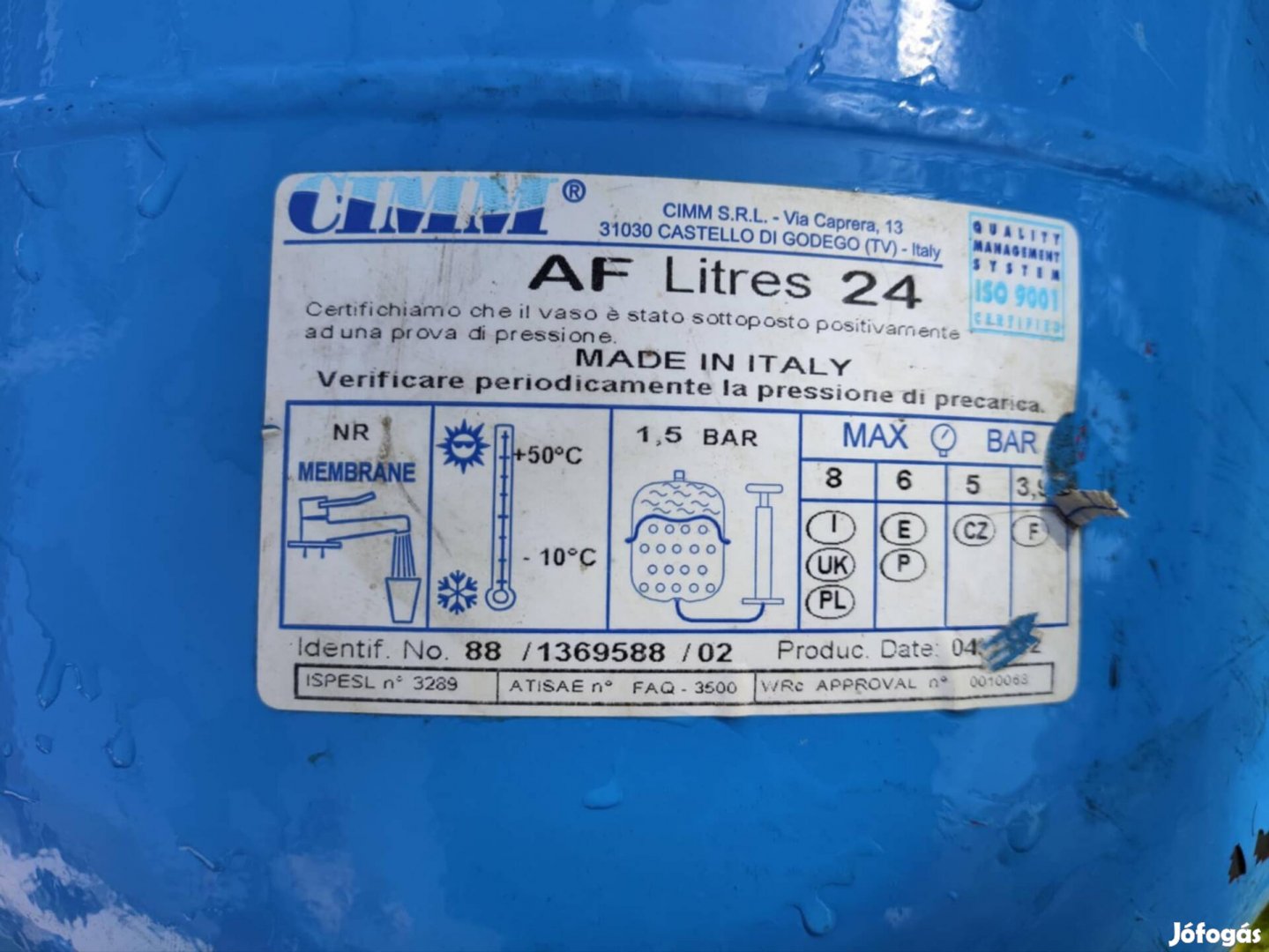 Cimm 24 literes hidrofor tartály 