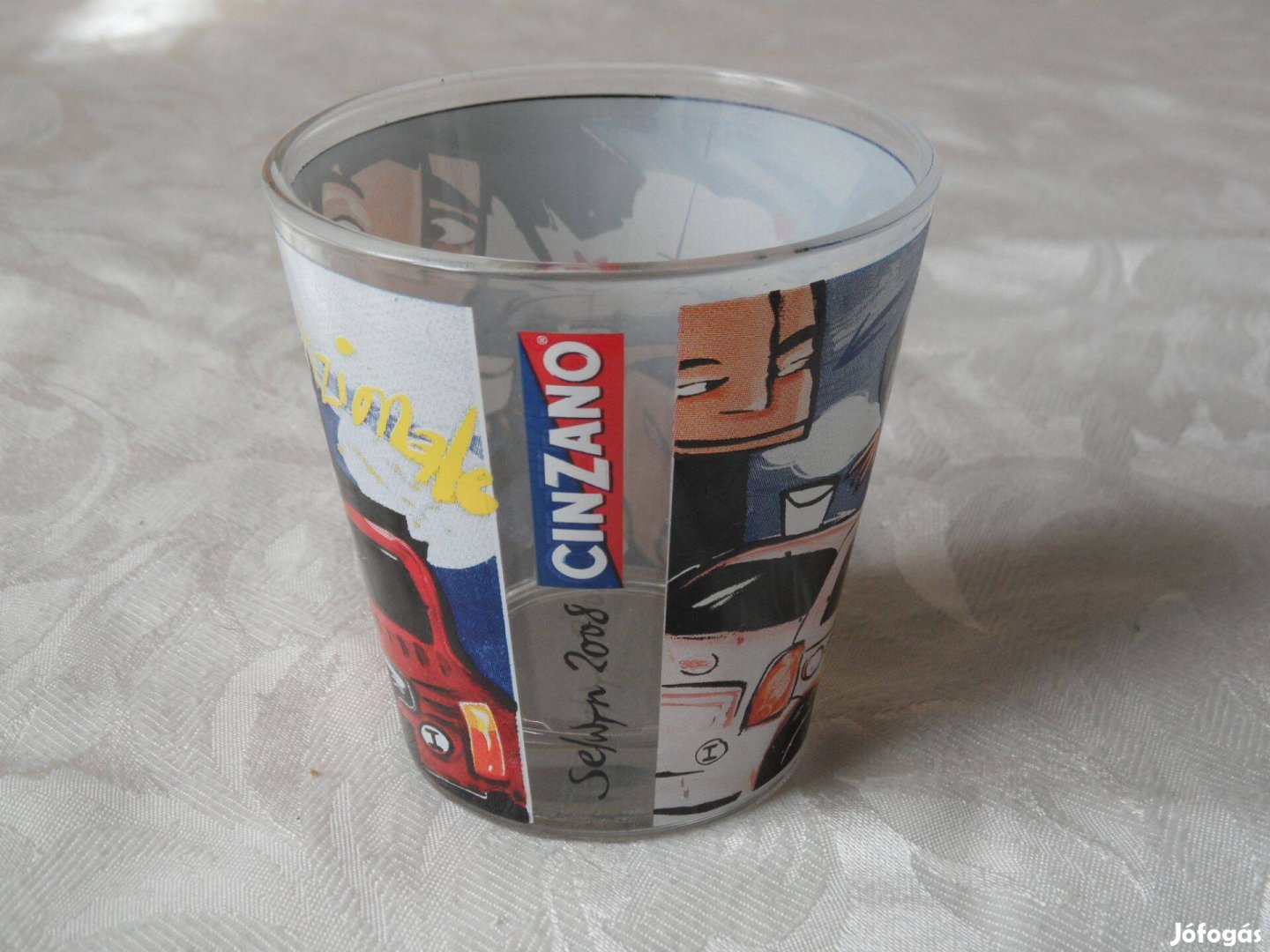 Cinzano üveg pohár