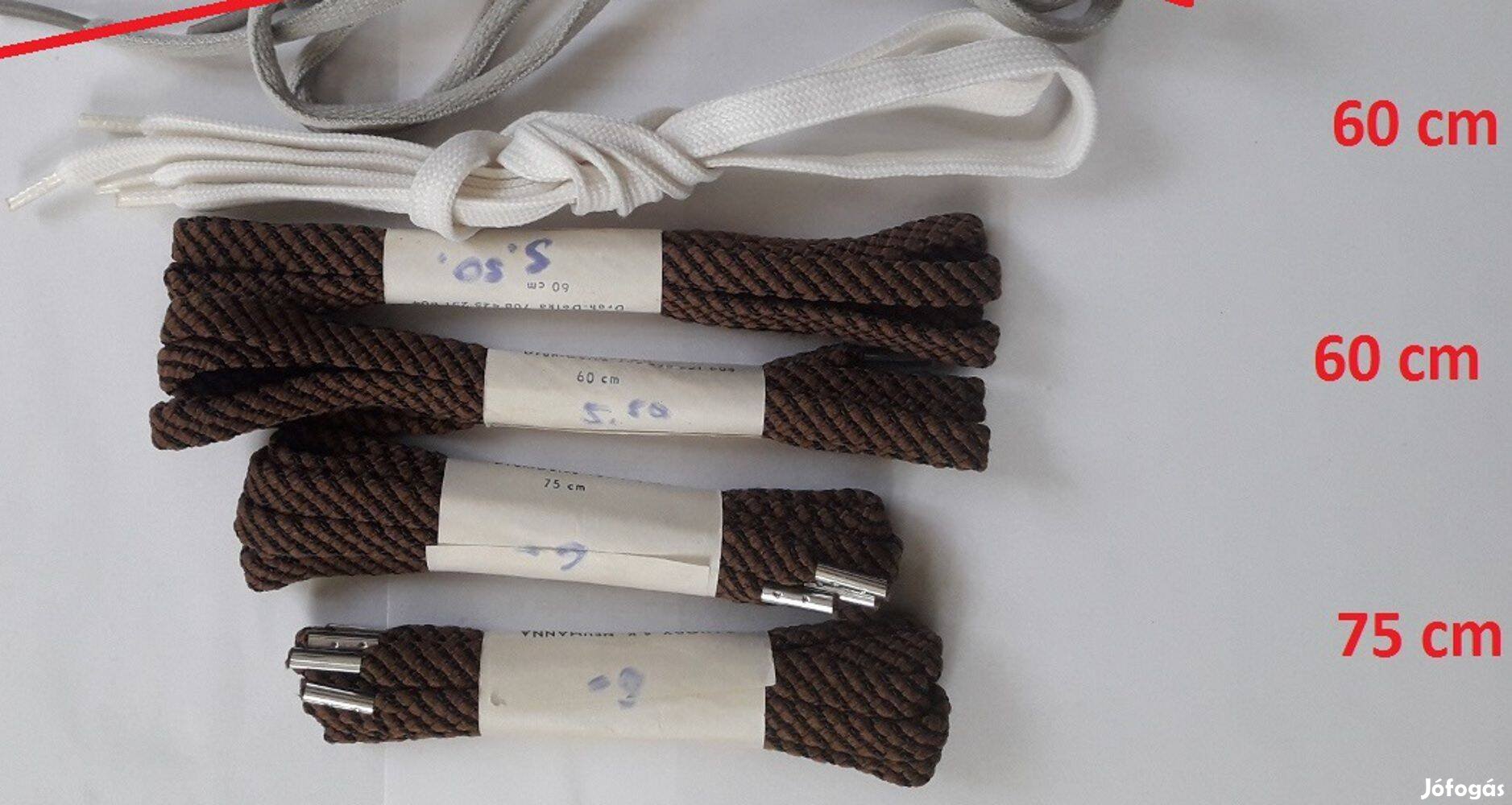 Cipőfűző 60 75 cm szürke fehér barna