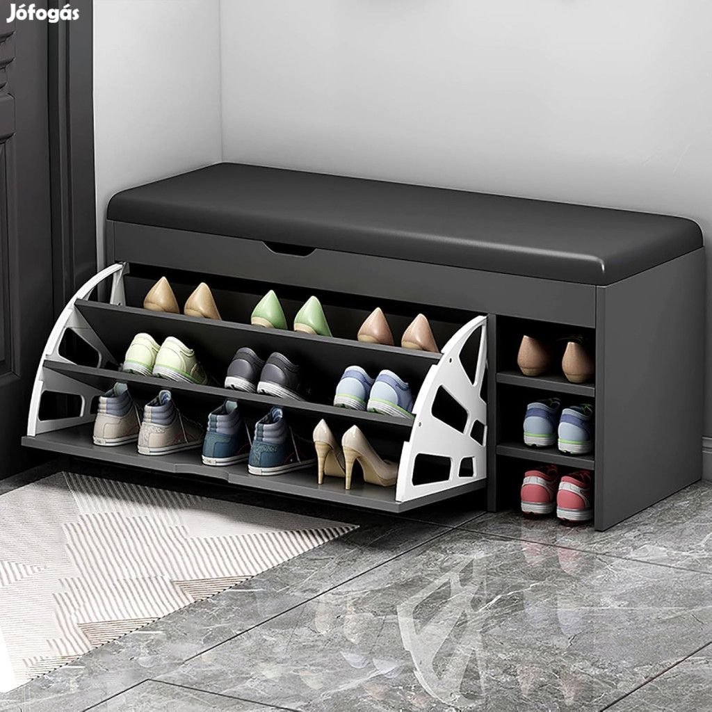 Cipősszekrény 100 x 30 x 51cm szürke BC FUR1665-3