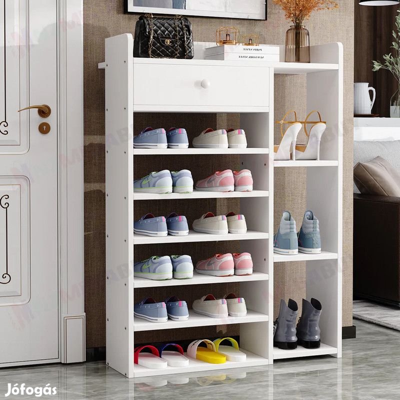 Cipősszekrény 65 x 17 x 111 cm fehér BC FUR-1321-3