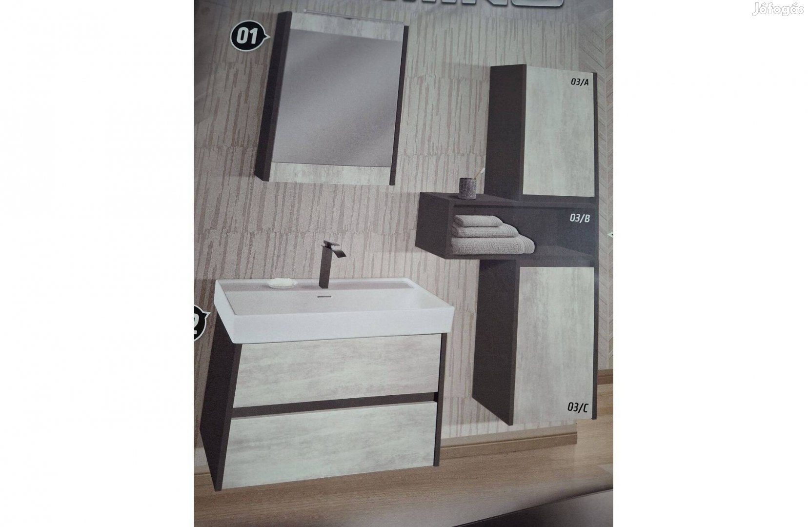 Ciprus Black G Domino Fürdőszoba bútor, Országos szállítássa