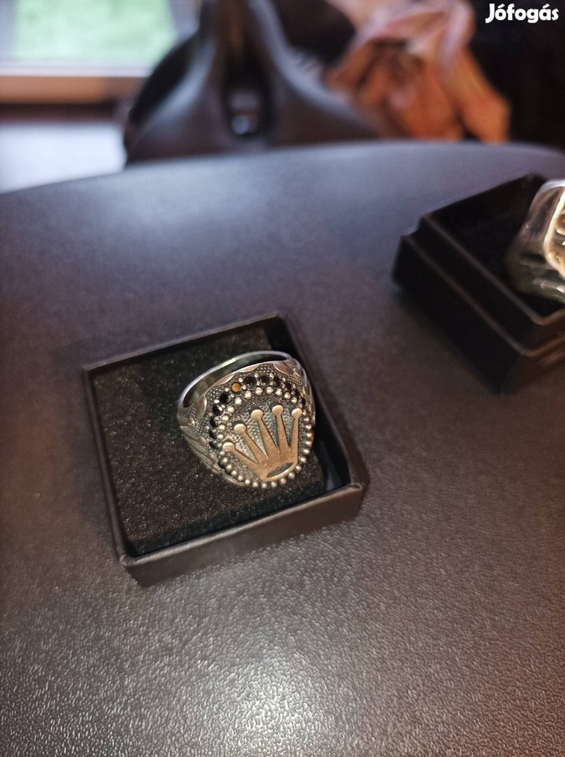 Cirkónia köves ezüst gyűrű Sterling silver.