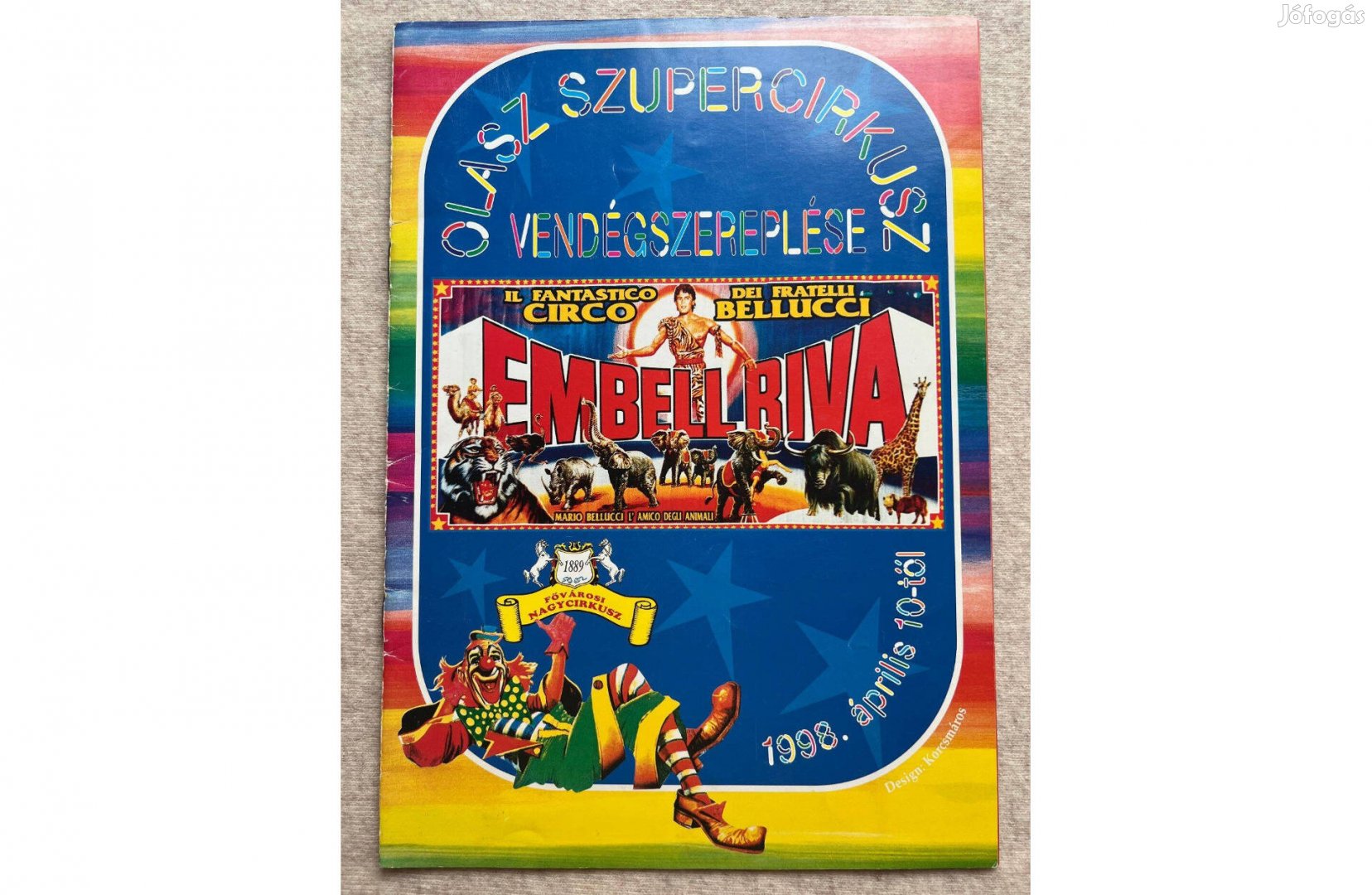Cirkuszi műsorfüzet - Embrell Riva Olasz Szupercirkusz 1998