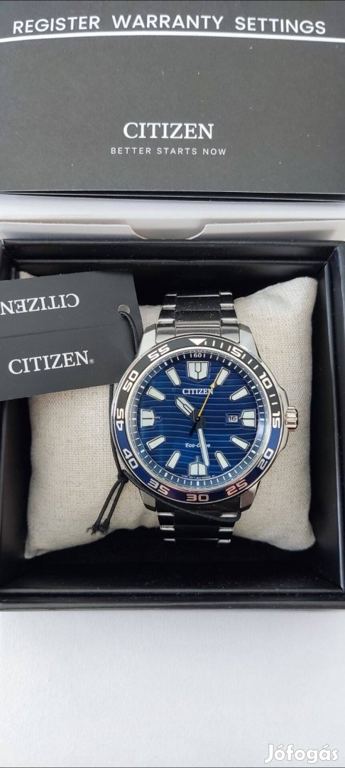 Citizen ECO Drive KÉK Hullam Szamlapos Gyari Garancialis