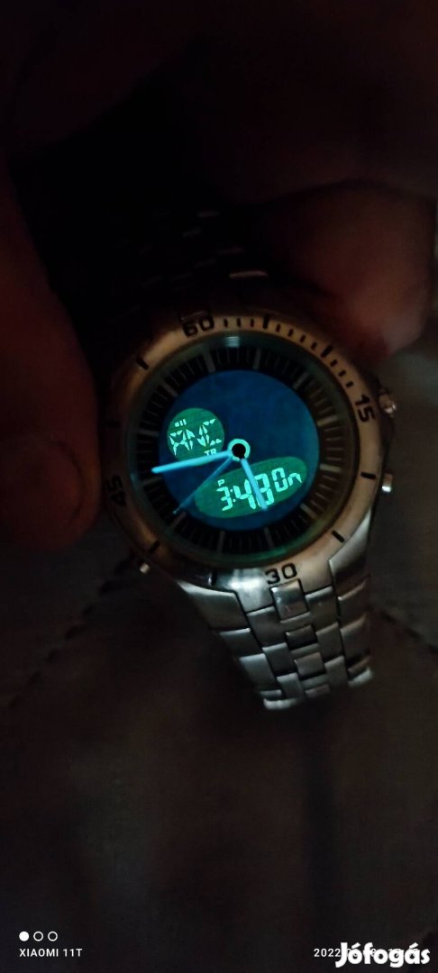 Citizen Marinaut ana-digi chrono World Time. Zafír.Full acél Ritka 