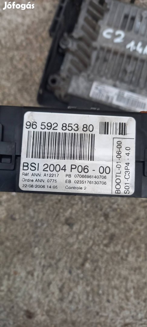 Citroën c2 1.4 hdi motorvezérlő bsi gyújtás kulcs 