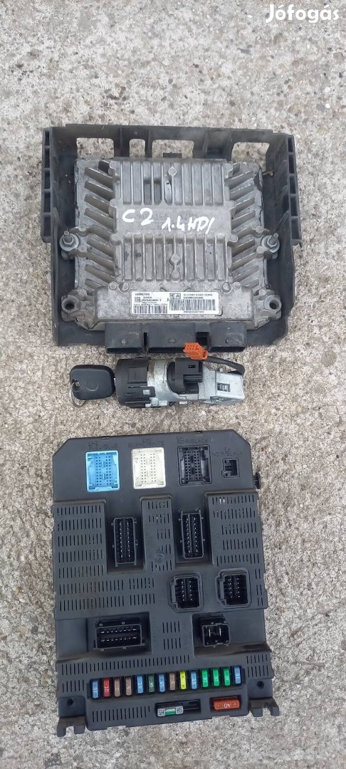 Citroën c2 1.4 hdi motorvezérlő bsi immo kulcs 